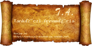 Tankóczi Annamária névjegykártya