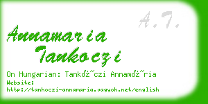 annamaria tankoczi business card